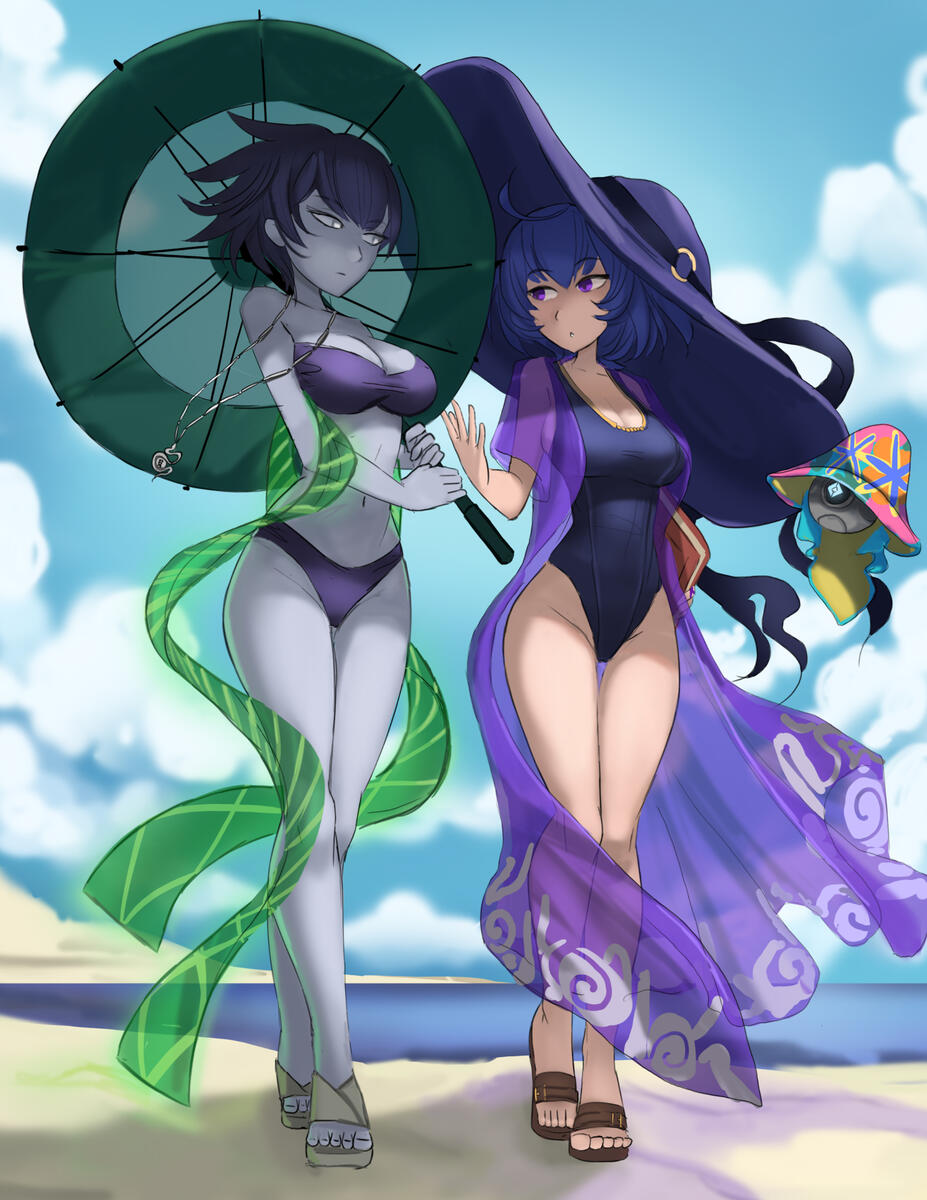 Beachwear, featuring her Ghost and FE Shae.