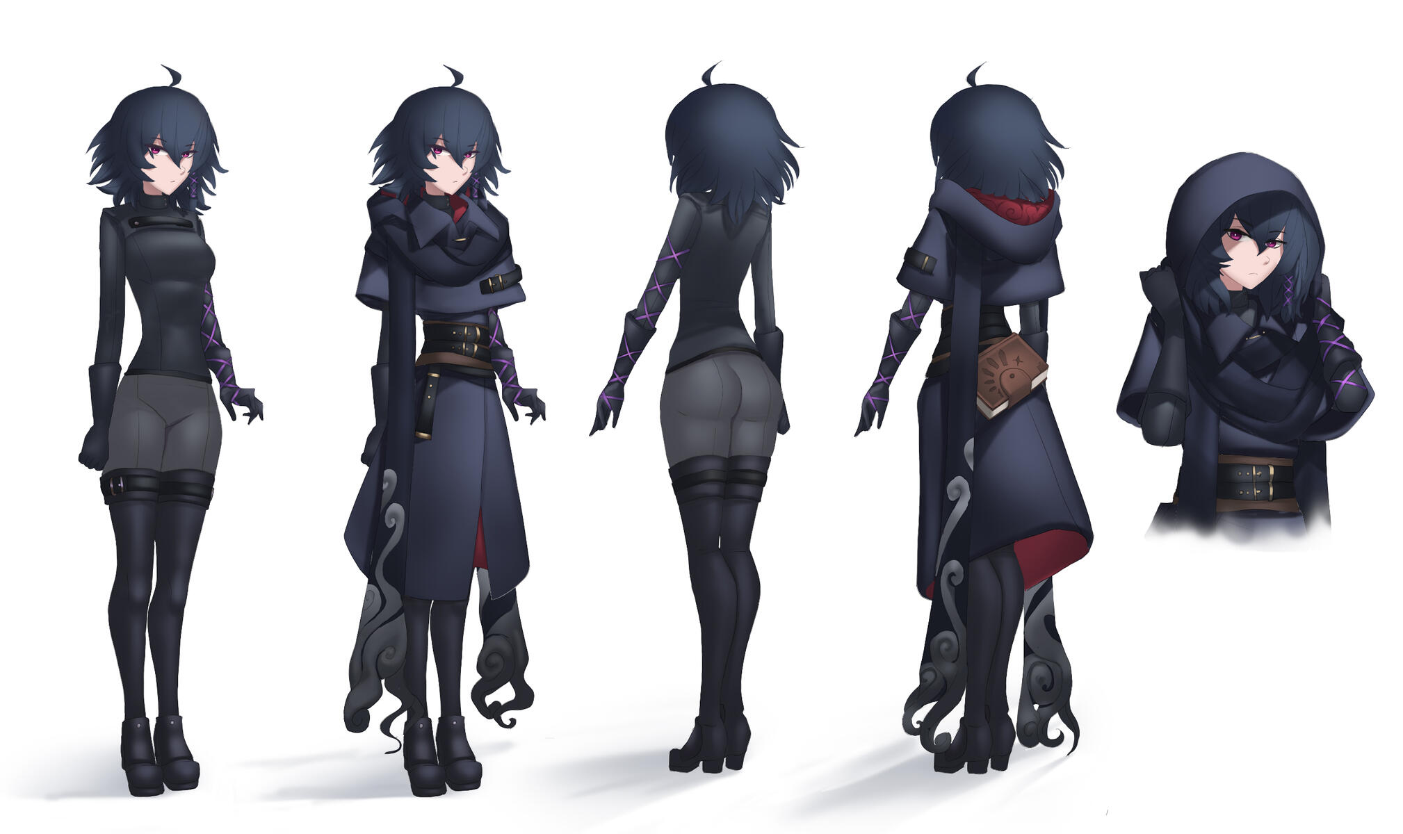 Her hair still changes at night, but instead of using the shadows to change her clothes&#39; colors like the main one, ZZZ Shae uses her ink.