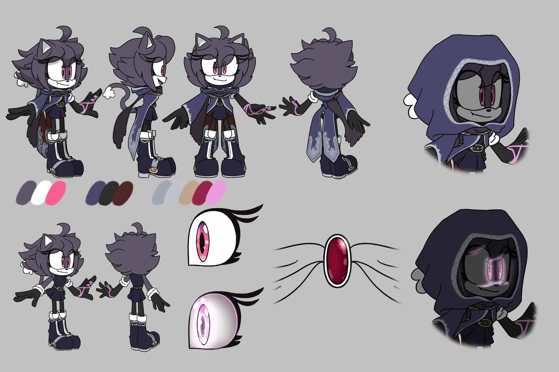 Sometimes she'll wear her hair down.