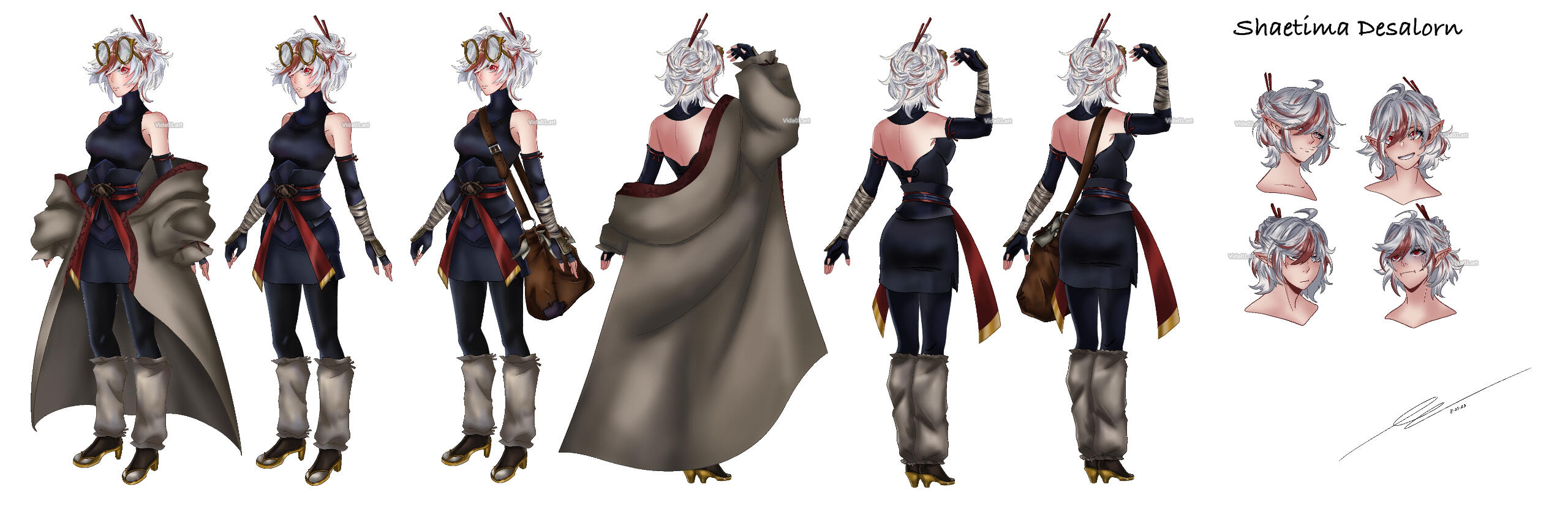 When she&#39;s at home, she likes to wear her coat. While she&#39;s out and about, she&#39;s got her satchel and ditches the coat.