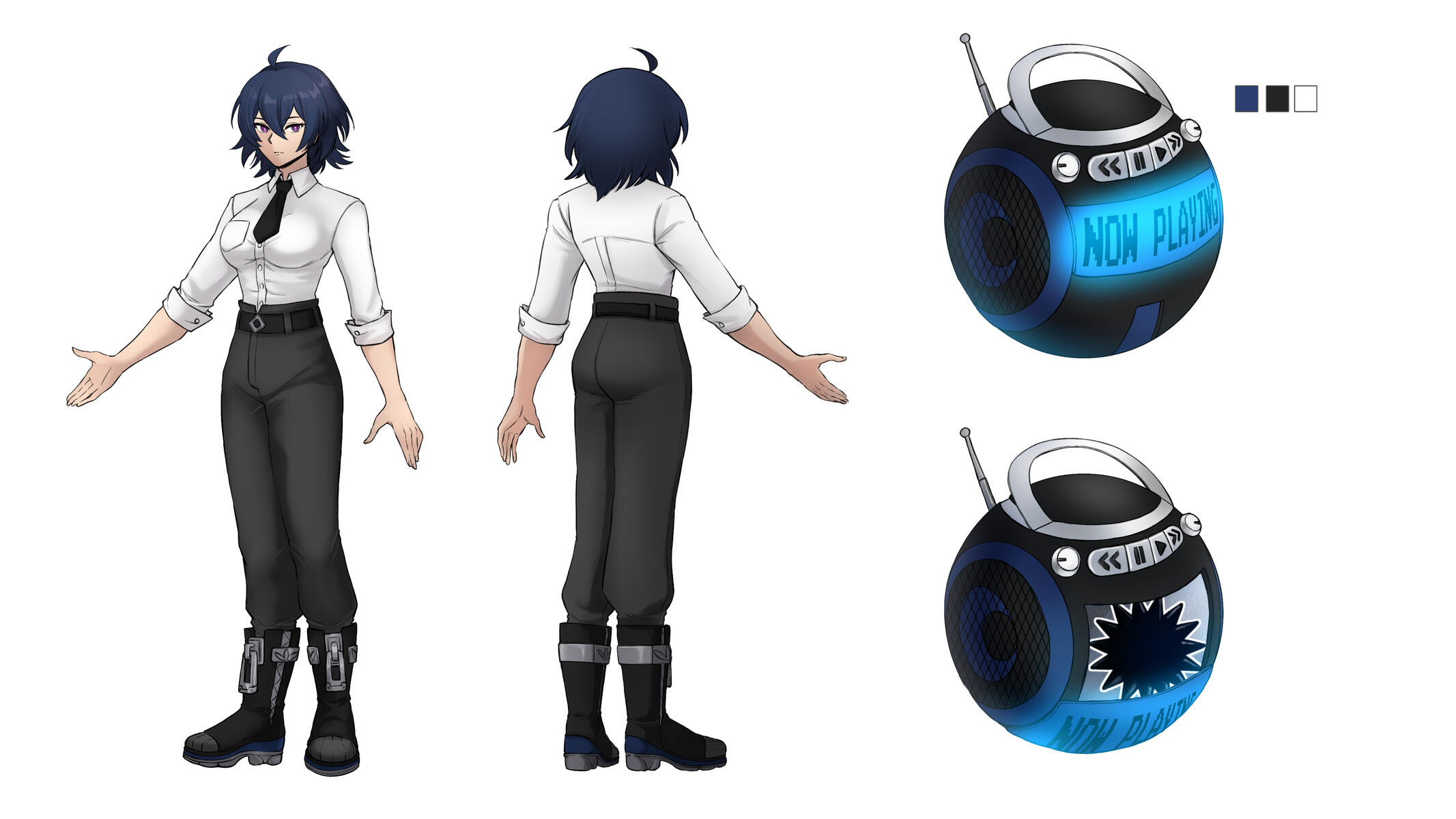 Once again with her nighttime hair.